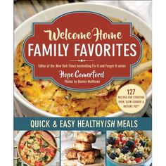 the front cover of a cookbook for family favorites