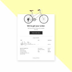 an image of a bicycle on the front page of a shopify storefront page