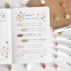 June Habit Tracker, Pink Bullet Journal, Notebook Therapy, February Bullet Journal, Dotted Journal