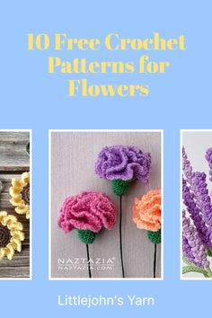 Discover the joy of creating your own flourishing flower garden with our collection of free Crochet Flower Patterns! From vibrant blossoms to delicate blooms, let your crafty side shine with Littlejohn's Yarn. 🌸🎨 Free Crochet Flower Patterns, Floral Crochet Pattern, Start Crocheting, Crochet Slouchy Hat, Pretty Crochet, Crochet Flowers Free Pattern, Rose Applique, Simple Rose