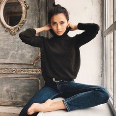 Diana Korkunova, Jumper And Jeans, Asos Fashion, Cashmere Sweater Women, Fashion Lifestyle, Autumn Winter Fashion, Birkenstock