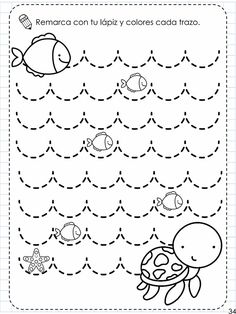 a printable worksheet for children to learn how to write and color