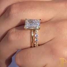 Radiant Moissanite Bridal Ring Set 2.5 CT Radiant Cut Engagement Ring Set With Full Eternity Diamond Matching Band 14k Gold Wedding Ring Set ⦿ 𝐃𝐞𝐬𝐢𝐠𝐧 𝐍𝐨 : JPR084 1(159) ⦿ 𝐑𝐢𝐧𝐠 𝐃𝐞𝐭𝐚𝐢𝐥𝐬 * Main Stone Shape : Radiant Cut * Main Stone Carat Weight : 2.5 carat Approx. * Main Stone MM Size : 9X7MM Approx. * Side Stone Shape : Round Cut * Side Stone Carat Weight : 1.04 carat Approx. * Stone Type: Moissanite Diamond  * Stone Color: D Color * Stone Clarity: VVS1 * Custom color: Solid Rose Gold, Solid Yellow Gold, and Solid White Gold. * All silver or gold pieces are stamped with the metal type on the inside. Feel free to contact me with any questions or requests. ⦿ 𝐑𝐢𝐧𝐠 𝐒𝐢𝐳𝐞 → A larger Ring size is available, please feel free to contact me if you need another ring size. ⦿ Radiant Engagement Ring Stack, Radiant Wedding Ring Set, Radiant Wedding Rings, Radiant Cut Engagement Ring, Gold Wedding Ring Set, Radiant Moissanite, 14k Gold Wedding Ring, Radiant Cut Engagement Rings, Radiant Engagement Rings