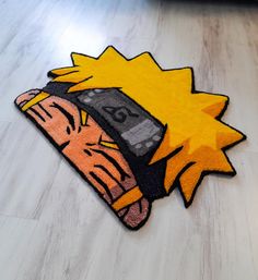 a rug with a cartoon character on it