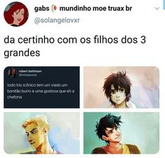 an image of some people with different facial expressions on their faces and the caption reads, da certiino com os filos filos dos filos dos dos 3 grandes