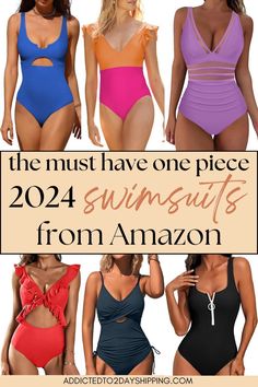 Dive into summer with confidence in the best one-piece swimsuits from Amazon! Find the perfect bathing suits to flatter your figure and make a splash at the beach or pool. Trendy Swimwear One Piece, Fun One Piece Swimsuit, Finds On Amazon