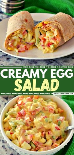 easy healthy recipes Creamy Egg Salad, Trinidad Food, Recipe For Lunch, Sandwiches Wraps, Creamy Eggs, Egg Salad Recipe, Lunch Recipes Healthy, Thanksgiving Side Dishes, Egg Salad