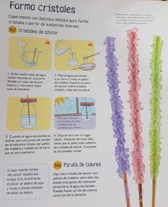 the instructions for how to make cristales in spanish are shown here, and there is also information about them