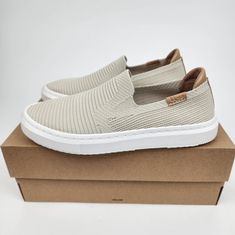 Brand New. Stored In Smoke Free And Pet Free Environment. Color Is Ugg's Sea Salt Comfortable White Sneakers With Woven Sole, White Low-top Slip-ons With Woven Sole, Casual White Slip-ons With Woven Sole, Ugg Alameda, Shoes Ugg, Juicy Couture Charms, Slide Slippers, Knit Sneakers, Slip On Mules