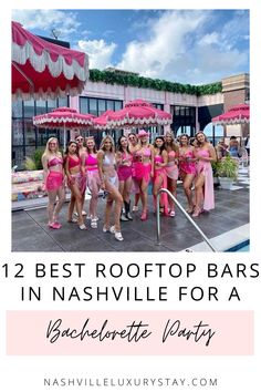 the best rooftop bars in nashville for bachelor party with text overlay that reads, 12 best rooftop bars in nashville for bachelor party