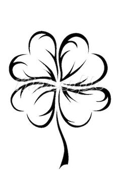 a four leaf clover tattoo design