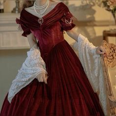 Gaun Abad Pertengahan, Old Fashion Dresses, Chique Outfits, Fantasy Dresses, Royal Dresses, Old Dresses, Fantasy Gowns, Fairytale Dress, Fantasy Dress