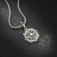 Shop Online VOYAGER - White Gold from Proclamation Jewelry - View 3 Unique Mens Rings, Seek Adventure, Compass Pendant, Head Ring, Compass Necklace, Never Settle, Sterling Pendant, Colorless Diamond, Silver Dragon