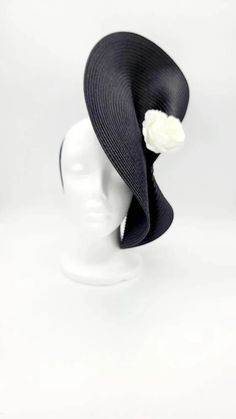 Madeleine-striking Black Fascinator Derby Horse Race Hat | Etsy Black Summer Fascinator For Garden Party, Summer Black Fascinator For Garden Party, Black Mini Hats For Kentucky Derby Garden Party, Black Mini Hats For Kentucky Derby, Black Fascinator With Handmade Flowers For Kentucky Derby, Black Kentucky Derby Fascinator With Handmade Flowers, Black Curved Brim Fascinator For Garden Party, Black Handmade Flowers Fascinator For Kentucky Derby, Black Mini Hats For Spring Garden Party