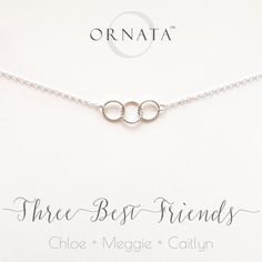 Necklace Friends, Sterling Silver Dragonfly Necklace, Silver Dragonfly Necklace, Gifts For Best Friends, Friends Necklace, Three Best Friends, Spring Decorations, Sister Sister, Best Friend Necklaces