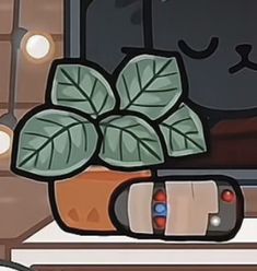 a potted plant sitting on top of a table