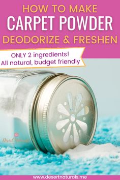 how to make carpet powder deodorize and freshen only 2 ingredients all natural, budget friendly