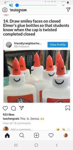 an instagram page with three bottles of toothpaste on top of each other