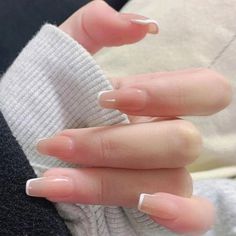 Long Nail Designs, Blush Nails, Fake Nails With Glue, Pretty Gel Nails, Nails Polish, Stick On Nails, Dream Nails, French Tip Nails