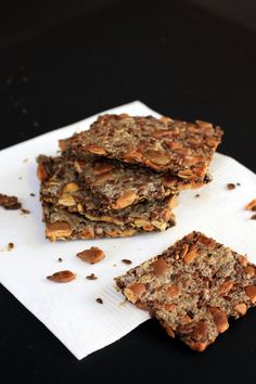 granola bars are stacked on top of each other, ready to be eaten for breakfast