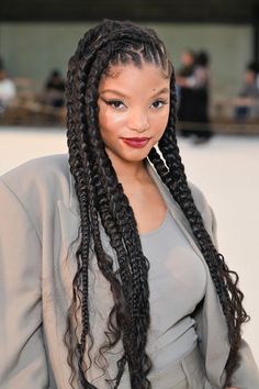 Halle Bailey Braids, Jumbo Braids Over Locs, Microlocs Styles, Color Locs, Loc Goals, Locs Journey, Dope Style, Loc Hairstyles, Protective Hair