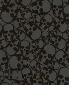 a bunch of skulls that are on a black and gray background with the words skull written in it