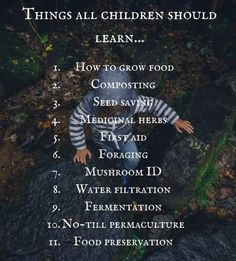 a person sitting on top of a rock in the woods with text that reads things we should