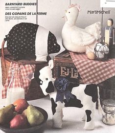 a magazine cover with an image of a cow and other items on top of it