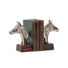 two zebra bookends sitting next to each other