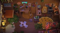 an aerial view of a living room and bedroom in the game animal crossing, which is currently available for pre - order