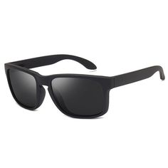 Buy online Thick Crystal Acetate Square Polarized Sunglasses - FREE SHIPPING worldwide Trendy Matte Black Polycarbonate Sunglasses, Casual Plastic Sunglasses For Outdoor Activities, Casual Matte Black Polycarbonate Sunglasses, Matte Black Polarized Plastic Sunglasses, Matte Black Plastic Sunglasses With Uv Protection, Eye Wear, Polarized Sunglasses, Lenses, Buy Online