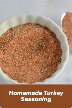 homemade turkey seasoning in a white bowl