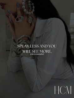 a woman with her hands on her face and the words speakless and you will see more