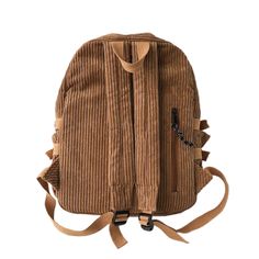 This multi-function backpack is made from premium-grade corduroy material with an excellently adorable design. This bag from Innovato Design is perfect for both school and travel, combining versatile features and trendy design. It blends style with utility and offers multiple compartments for organized storage. Made from high-quality corduroy fabric, it's not only stylish but also durable. Padded shoulder straps ensure comfort. Use it for school, work, or travel – this backpack suits various occasions and keeps your essentials secure with reliable zippers.   Product highlights:   Made from premium-grade materials  Available in 3 fascinating colors   Bag dimension: Long:30cm/11.81inch; Width:13cm/5.1inch; High:42cm/16.53inch  Features: Front: 3 Zipper Pocket Back: 1 Zipper Pocket Inside: 1 Casual Corduroy School Backpack, Corduroy Travel Bag For Back To School, Corduroy Standard Backpack, Corduroy Backpack For Daily Use And Back To School, Corduroy Backpack For Everyday Use, Back To School Corduroy Backpack For Daily Use, Corduroy Standard Backpack For Everyday Use, Corduroy Travel Backpack, Everyday Corduroy Standard Backpack