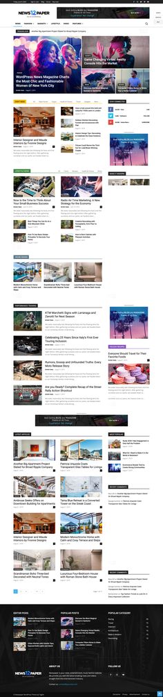 News Blog Website Design with Free 5GB VPS Web Hosting Woo Commerce, Photography Website Templates, Blog Website Design, Website Developer, News Web Design, Ecommerce Website Template, Newspaper Magazine, Woo Commerce Wordpress, Website Logo