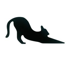 a black cat silhouetted against a white background