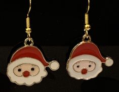 Santa Earrings, Jewelry Making Business, Winter Earrings, Holiday Earrings, Earring Gift, Earrings Christmas, Holiday Earring, 10 Picture, Earrings Unique