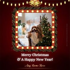 Merry Christmas And Happy New Year 2025 Photo Frame Download Photo Frame Editing, 2023 Wishes, Online Photo Frames, Frame Download