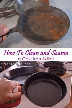 how to clean and season a cast iron skillet