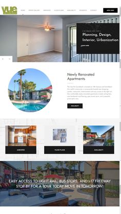 the homepage design for an interior and exterior renovation company, which is currently under construction