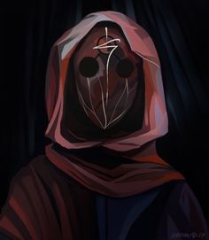 a painting of a person wearing a hoodie