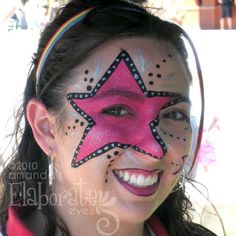 Diy Face Paint, Balloon Face, Rockstar Birthday Party, Girl Face Painting, Halloween Board