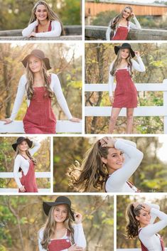 a woman in a red dress and cowboy hat poses for a photo with her hands on her hips