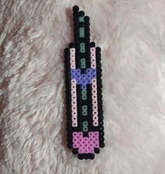 yami kawaii menhera kei hama beads boxcutter knife kawaii creepycute pastel goth pixel art sickcute Creepy Cute Perler Beads, Scene Perler Bead Patterns, Perler Cute, Emo Perler Beads, Meaty Beads, Kawaii Perler Beads, Pearler Beads Ideas Aesthetic, Hama Beads Kawaii