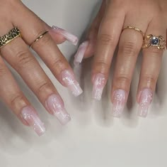 Nail Ideas 2022, Spring Nail Ideas, Milky Nails, Cute Acrylic Nail Designs, Classy Acrylic Nails, Really Cute Nails, Soft Nails, Pink Acrylic Nails, Minimalist Nails