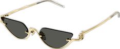 Elegant Gold Cat Eye Sunglasses With Tinted Lenses, Luxury Gold Cat Eye Sunglasses For Party, Modern Gold Cat Eye Sunglasses For Evening, Luxury Gold Cat Eye Sunglasses For Evening, Modern Gold Cat Eye Sunglasses For Formal Occasions, Classic Gold Cat Eye Sunglasses For Evening, Gold Cat Eye Sunglasses With Polarized Lenses For Evening, Gold Polarized Cat Eye Sunglasses For Evening, Gucci Gold Tinted Sunglasses