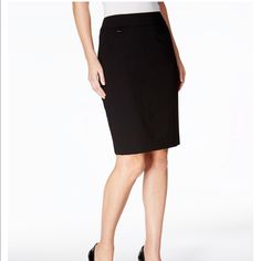 Calvin Klein's Pencil Skirt Is An Essential Element To A Versatile Wardrobe. Its Flattering Fit Contours With The Body For A Chic Feminine Look. Perfect For A Day At The Office Or An Evening Out, This Skirt Balances Classic Style With A Modern Silhouette. Tuck In A Chic Blouse And Pair With Cute Pumps For A Sophisticated Professional Ensemble. Coin Pocket At Hip, Lined. Hidden Back Zipper With Hook-And-Eye Closure. Perfect Condition From A Smoke Free Home. Petite Size 12. Elegant Calvin Klein Office Bottoms, Chic Calvin Klein Skirt For Workwear, Elegant Calvin Klein Skirt For Work, Chic Calvin Klein Skirt For Work, Black Calvin Klein Formal Bottoms, Calvin Klein Formal Black Bottoms, Formal Black Calvin Klein Bottoms, Calvin Klein Chic Black Bottoms, Chic Black Calvin Klein Bottoms