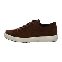 Experience the ultimate combination of style and comfort with the Ecco Soft 7 M Men's Sneakers. Crafted from high-quality brown leather, these sneakers are perfect for young adults eager to make a fashion statement while enjoying long-lasting durability. The soft, comfortable fit makes them ideal for all-day wear, whether you're heading to work or exploring the city. Step up your shoe game with these versatile and trendy Ecco sneakers! Modern Brown Sneakers For Sports, Brown High-top Leather Walking Shoes, Brown Leather High-top Walking Shoes, Brown Low-top Walking Shoes With Cushioned Footbed, Brown Cushioned Low-top Walking Shoes, Brown Suede Low-top Sneakers, Brown Suede Walking Shoes With Textured Sole, Brown Slip-on Walking Shoes With Contrast Sole, Brown Sneakers With Textured Sole