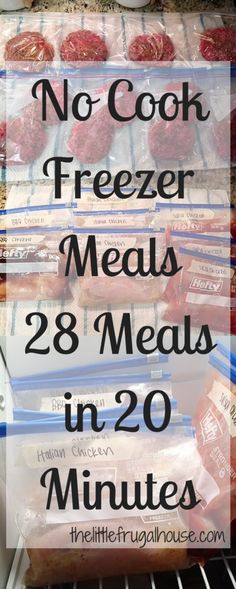 freezer meals are packed and ready to be eaten