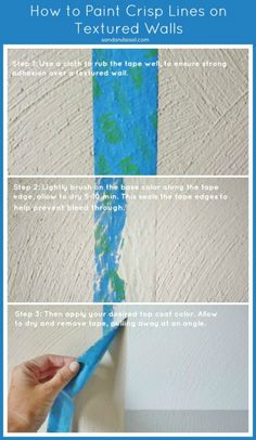 how to paint crisp lines on textured walls